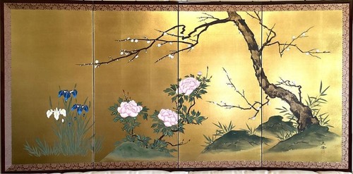 Paravent pliant japonais - , byobu