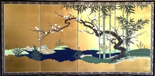 Paravent pliant japonais - , byobu